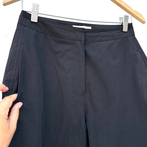 Amomento Women’s Curved Leg Pants Barrel Wide Cropped Small 0 Cotton - Picture 8 of 13